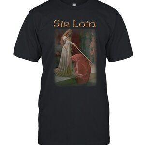 Sir Loin Steak T-Shirt Funny Food Pun Graphic Tee 80